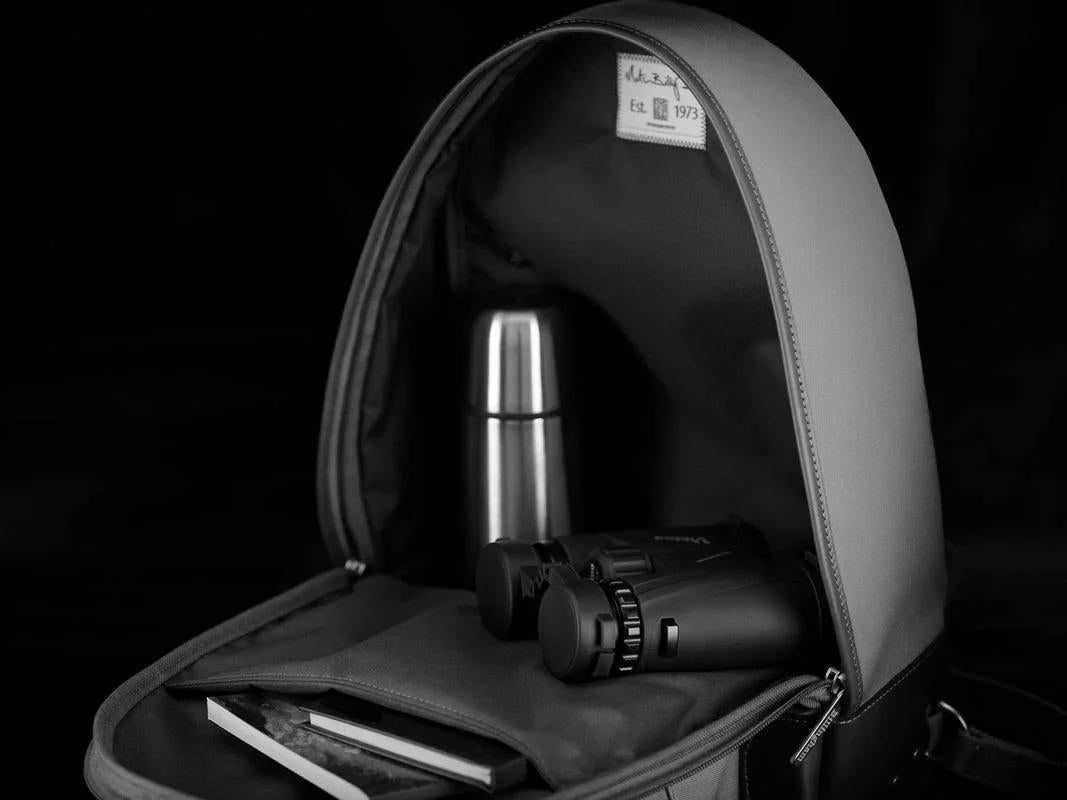 Billingham 35 Rucksack Camera Bag - Navy FibreNyte / Chocolate Leather-Camera Backpacks-Billingham