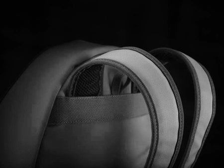 Billingham 35 Rucksack Camera Bag - Navy FibreNyte / Chocolate Leather-Camera Backpacks-Billingham