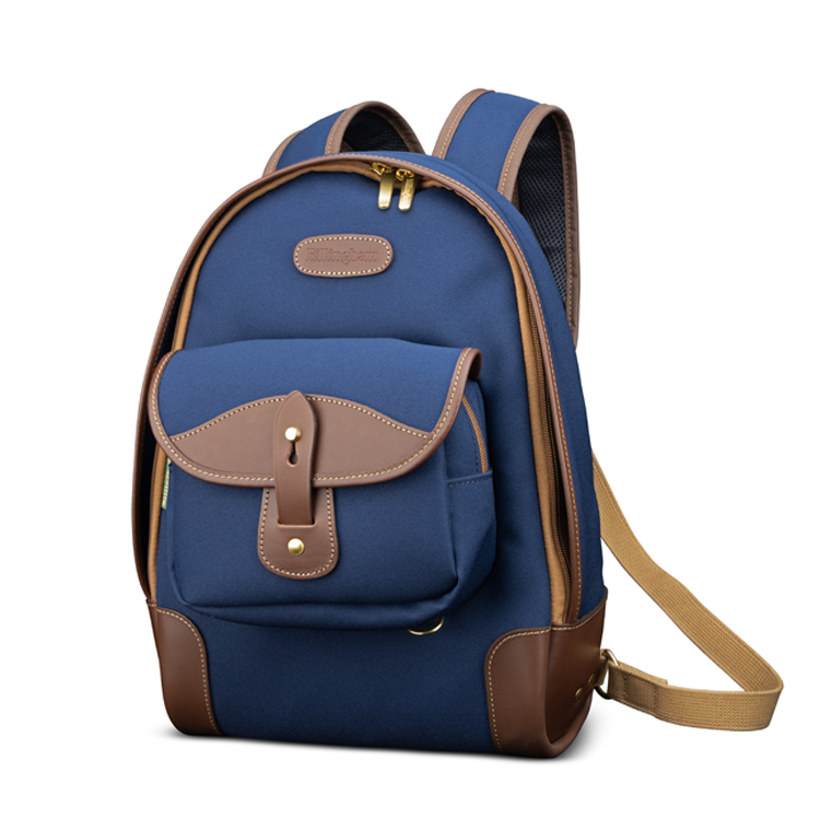 Billingham 35 Rucksack Camera Bag - Navy FibreNyte / Chocolate Leather-Camera Backpacks-Billingham