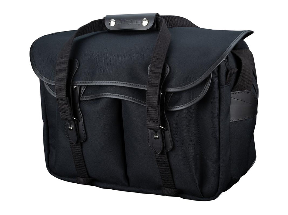 Billingham 445 MKII Camera Bag - Black FibreNyte / Black Leather-Camera Bags-Billingham