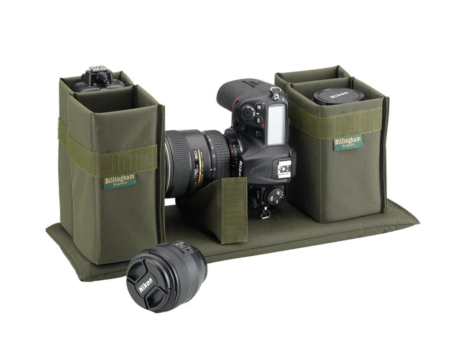 Billingham 445 MKII Camera Bag - Khaki Canvas / Tan Leather-Camera Bags-Kudos Cameras