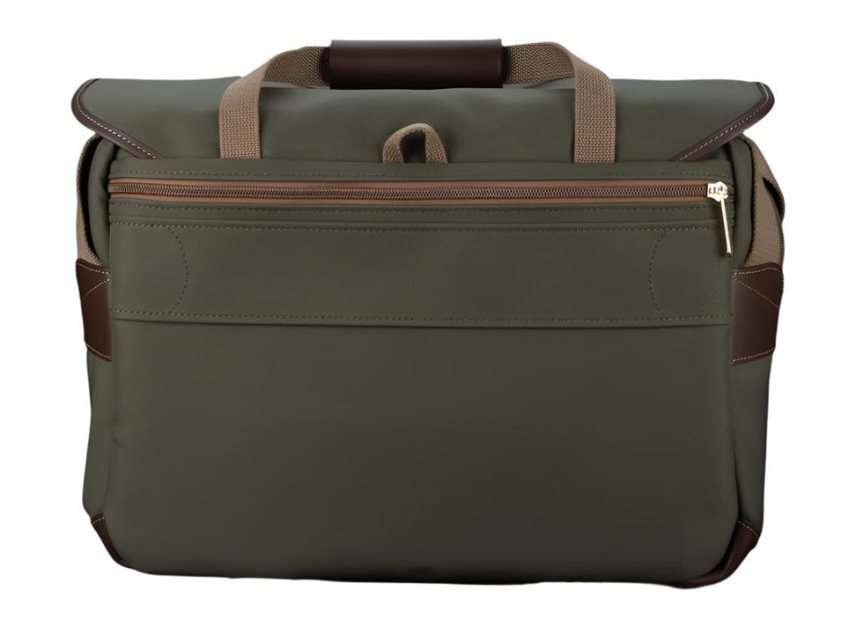Billingham 445 MKII Camera Bag - Sage FibreNyte / Chocolate Leather-Camera Bags-Kudos Cameras
