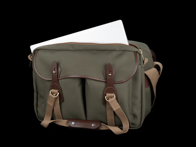 Billingham 445 MKII Camera Bag - Sage FibreNyte / Chocolate Leather-Camera Bags-Kudos Cameras