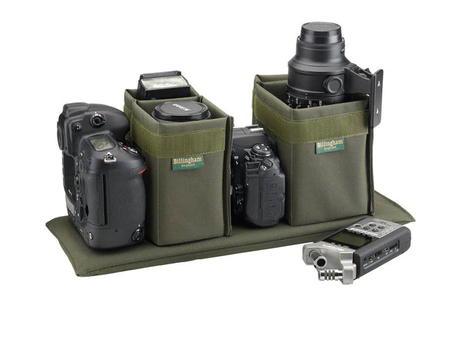 Billingham 445 MKII Camera Bag - Sage FibreNyte / Chocolate Leather-Camera Bags-Billingham