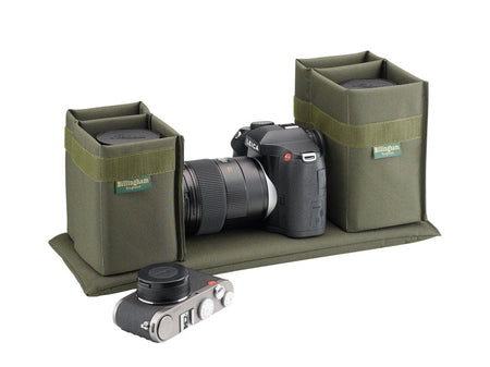 Billingham 445 MKII Camera Bag - Sage FibreNyte / Chocolate Leather-Camera Bags-Billingham