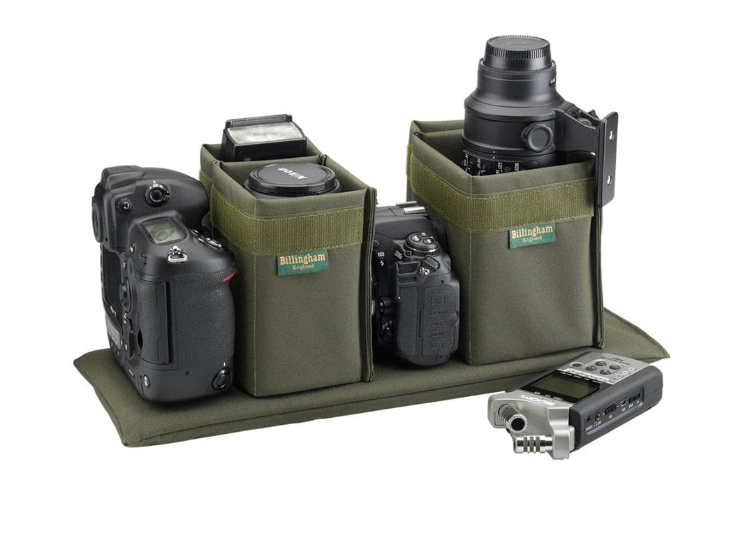 Billingham 445 MKII Camera Bag - Sage FibreNyte / Chocolate Leather-Camera Bags-Billingham