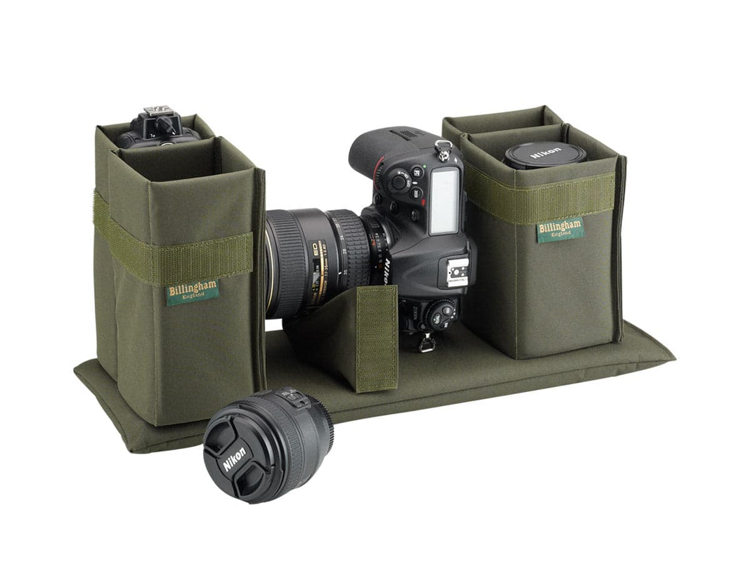 Billingham 445 MKII Camera Bag - Sage FibreNyte / Chocolate Leather-Camera Bags-Billingham