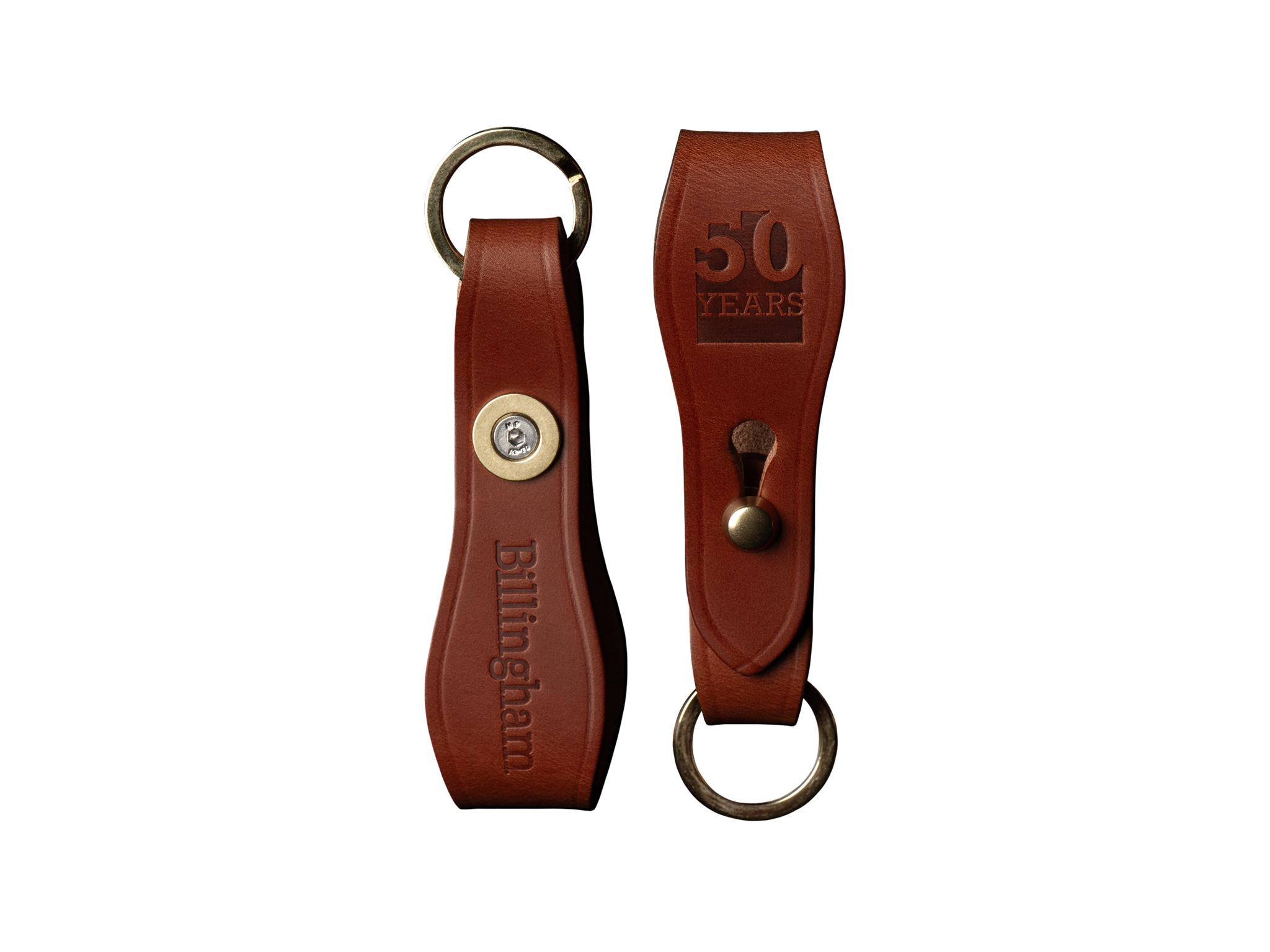 Billingham 50th Anniversary Belt Key Fob - Tan Leather-Camera Bag Accessories-Billingham