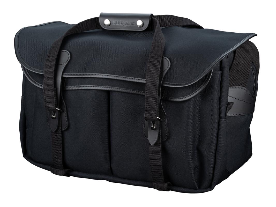 Billingham 555 MKII Camera Bag - Black FibreNyte / Black Leather-Camera Bags-Kudos Cameras