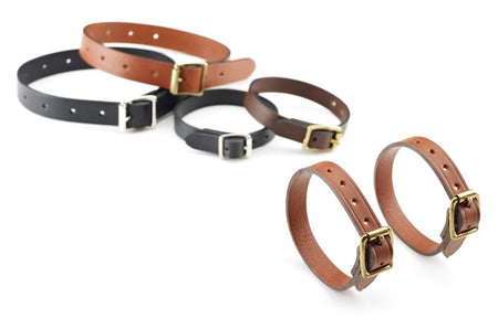 Billingham 5/8 Tripod Straps (Pair) - Black Leather-Camera Bag Accessories-Billingham