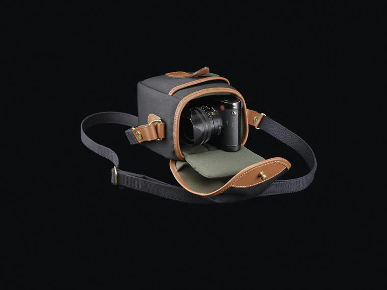 Billingham 72 Camera Bag - Black Canvas / Tan Leather-Camera Bags-Kudos Cameras