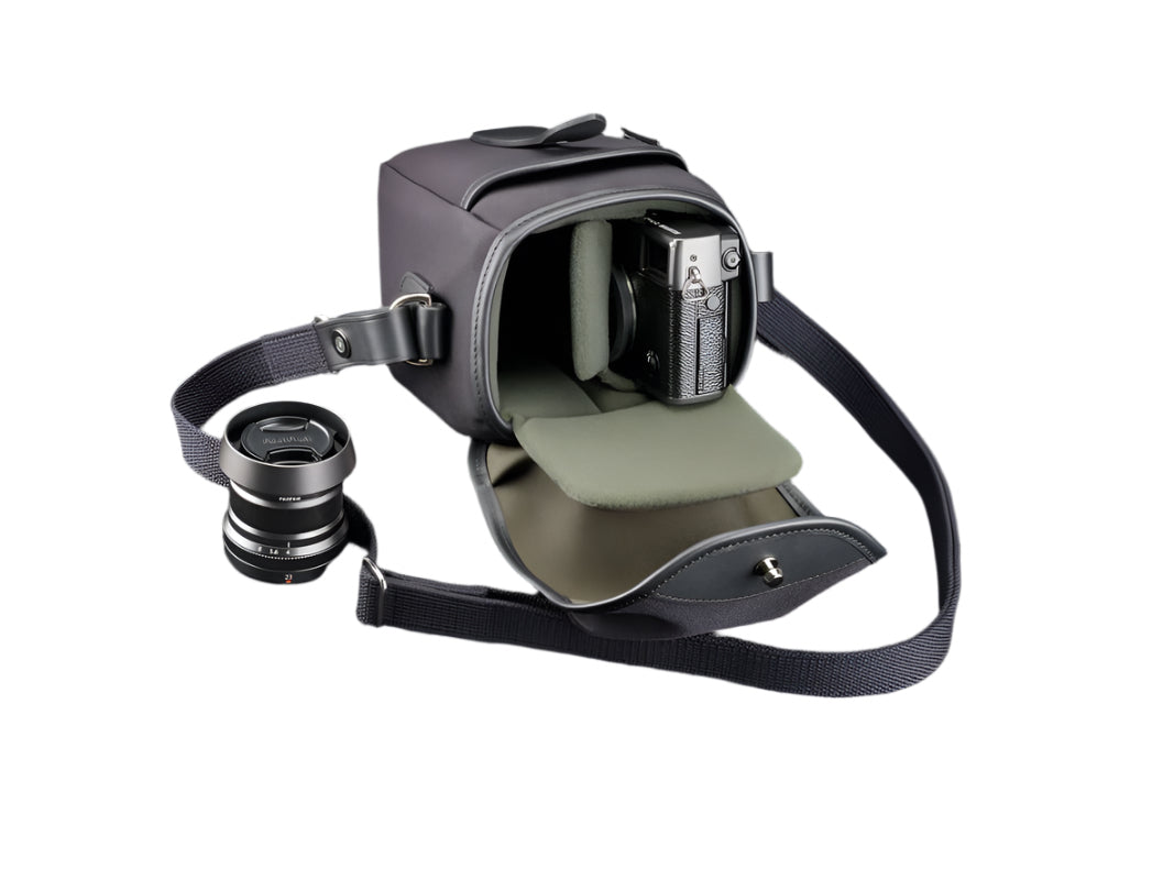 Billingham 72 Camera Bag - Sage FibreNyte / Black Leather-Camera Bags-Kudos Cameras