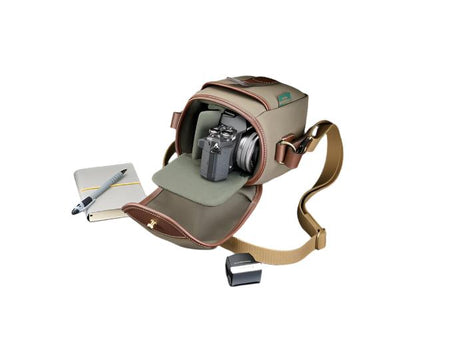 Billingham 72 Camera Bag - Sage FibreNyte / Chocolate Leather-Camera Bags-Kudos Cameras