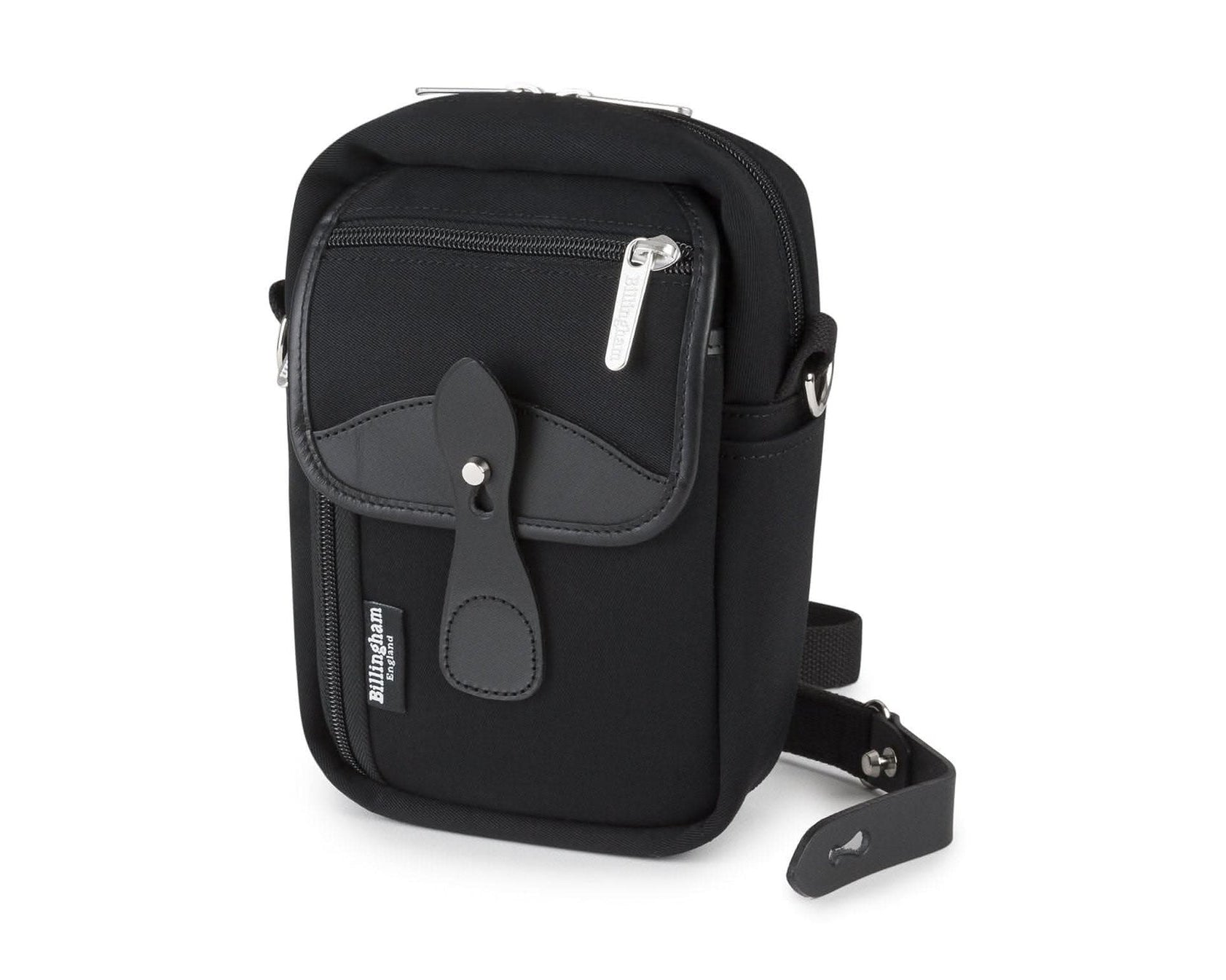 Billingham Airline Stowaway Camera Bag - Black Canvas / Black Leather-Camera Bags-Billingham