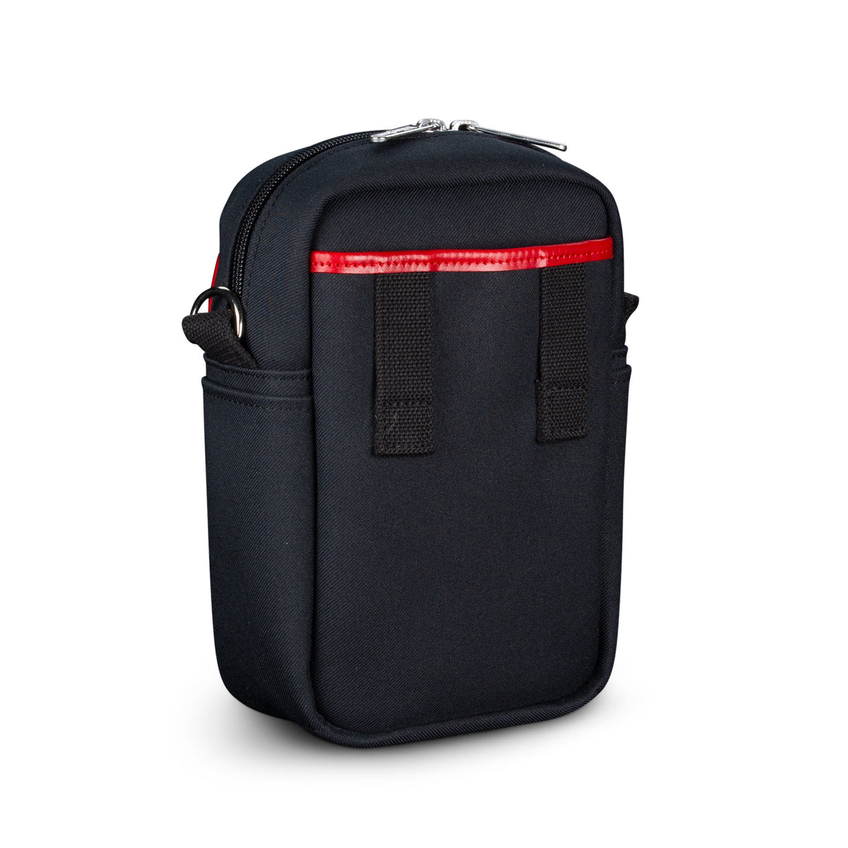 Billingham Airline Stowaway Camera Bag - Black FibreNyte / Red Leather-Camera Bags-Billingham
