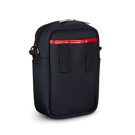 Billingham Airline Stowaway Camera Bag - Black FibreNyte / Red Leather-Camera Bags-Billingham