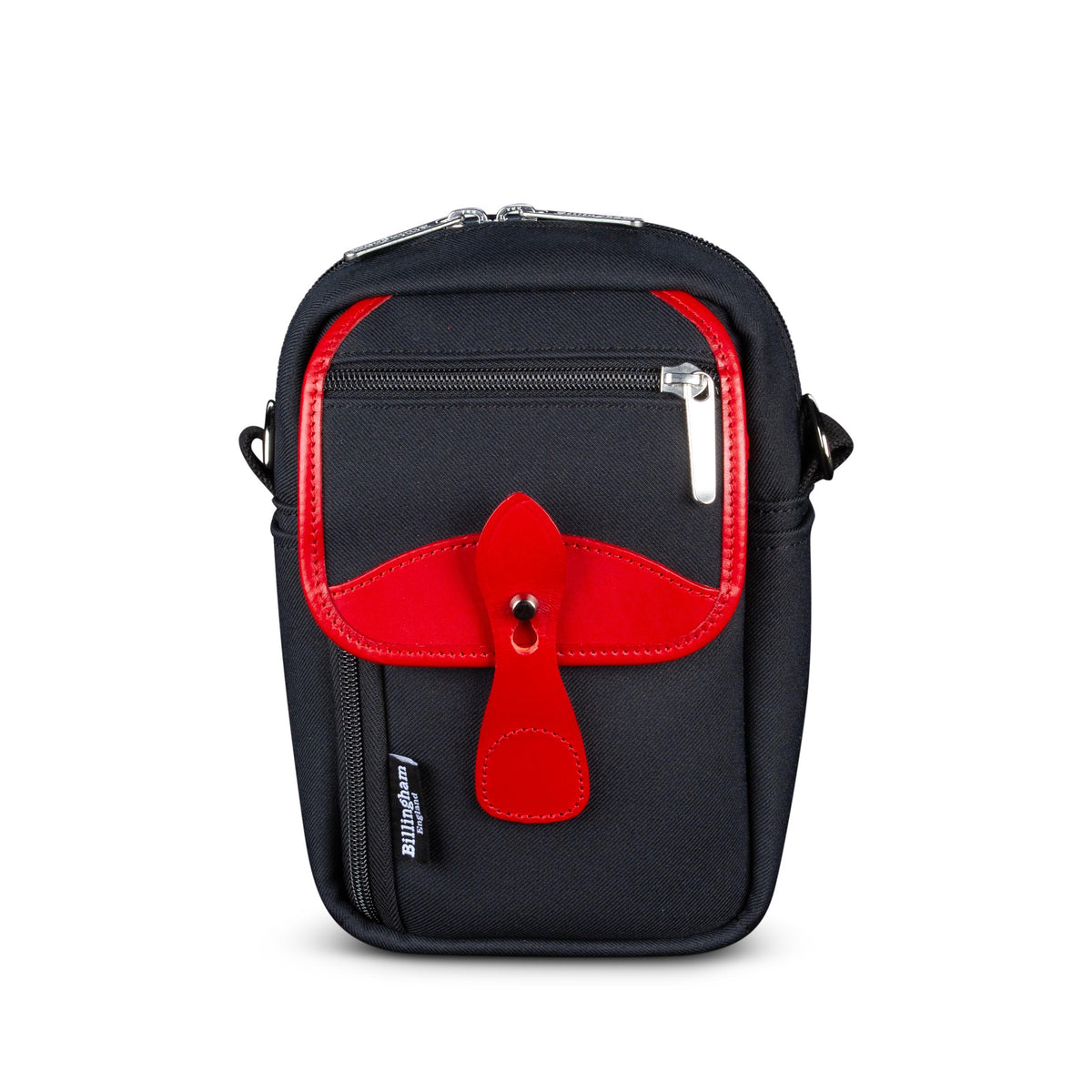 Billingham Airline Stowaway Camera Bag - Black FibreNyte / Red Leather-Camera Bags-Billingham