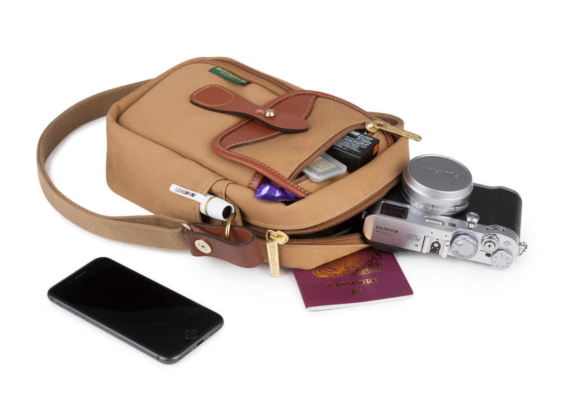 Billingham Airline Stowaway Camera Bag - Khaki Canvas / Tan Leather-Camera Bags-Kudos Cameras