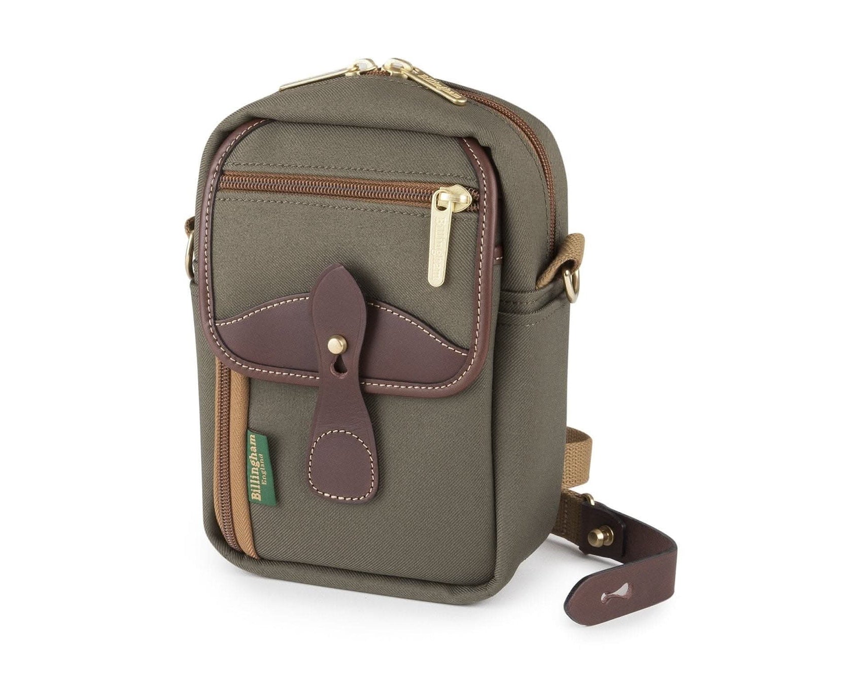 Billingham Airline Stowaway Camera Bag - Sage FibreNyte / Chocolate Leather-Camera Bags-Billingham