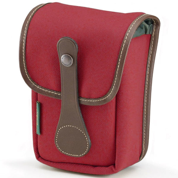 Billingham AVEA 5 End Pocket Pouch - Burgundy Canvas / Chocolate Leather-Camera Bag Pockets-Billingham