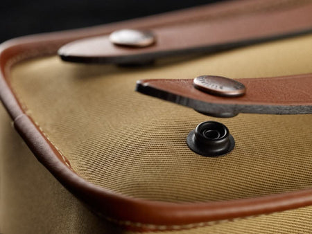 Billingham AVEA 5 End Pocket Pouch - Khaki FibreNyte / Chocolate Leather-Camera Bag Pockets-Kudos Cameras