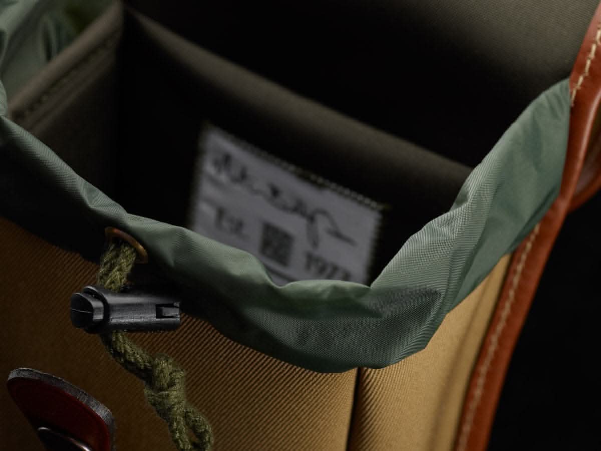 Billingham AVEA 5 End Pocket Pouch - Khaki FibreNyte / Chocolate Leather-Camera Bag Pockets-Kudos Cameras