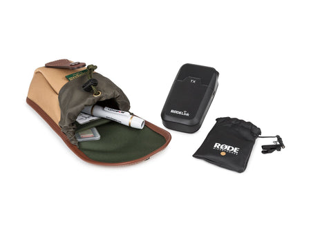Billingham AVEA 7 End Pocket Pouch - Khaki Canvas / Tan Leather-Camera Bag Pockets-Kudos Cameras