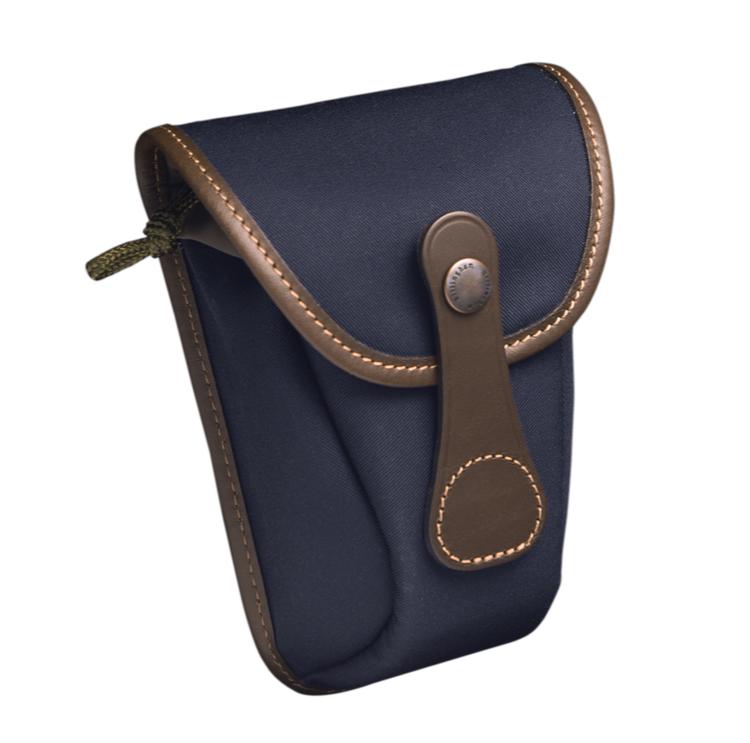 Billingham AVEA 7 End Pocket Pouch - Navy Canvas / Chocolate Leather-Camera Bag Pockets-Billingham