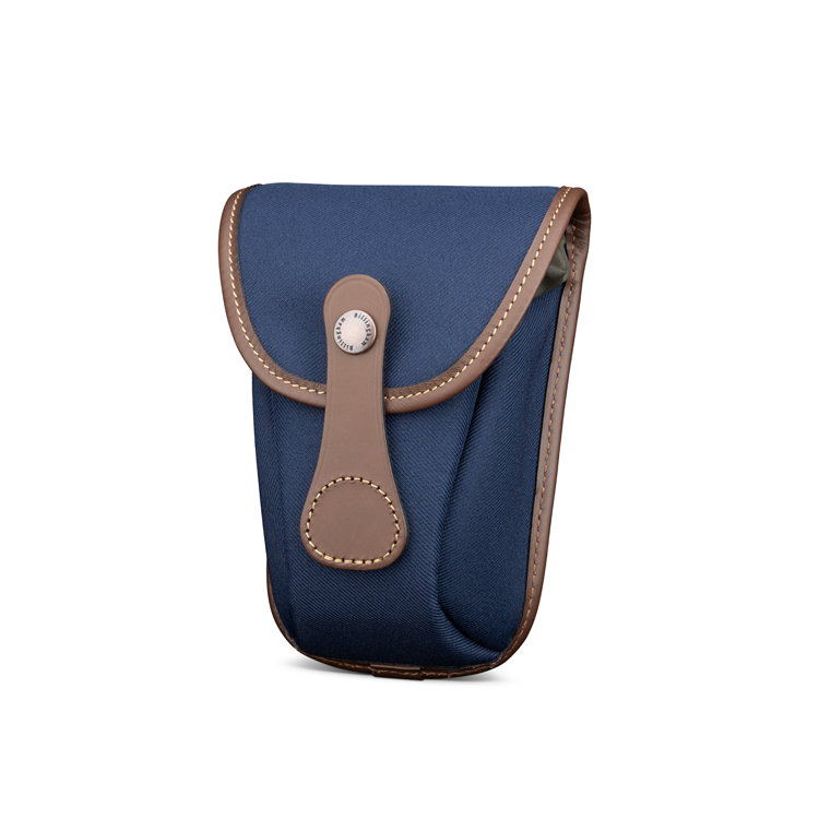 Billingham AVEA 7 End Pocket Pouch - Navy FibreNyte / Chocolate Leather-Camera Bag Pockets-Billingham
