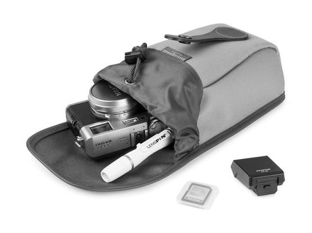 Billingham AVEA 8 End Pocket Pouch - Black Canvas / Tan Leather-Camera Bag Pockets-Kudos Cameras