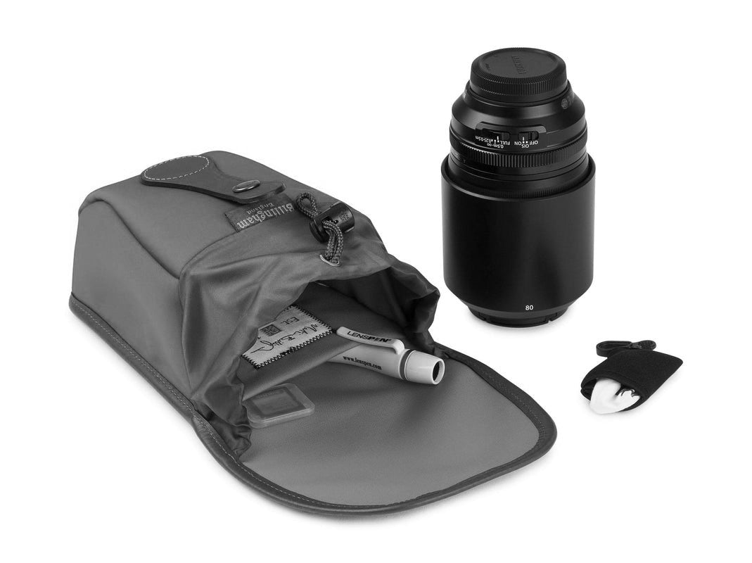 Billingham AVEA 8 End Pocket Pouch - Sage FibreNyte / Black Leather-Camera Bag Pockets-Billingham