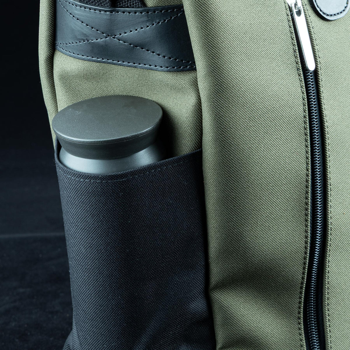 Billingham Best Boy Tote Bag - Sage FibreNyte / Black Leather-Totes Bags-Billingham