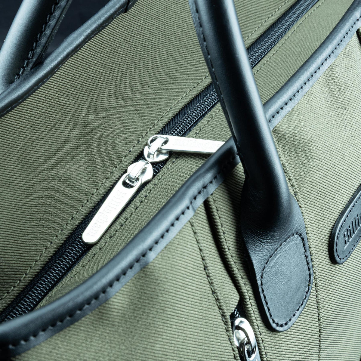 Billingham Best Boy Tote Bag - Sage FibreNyte / Black Leather-Totes Bags-Billingham