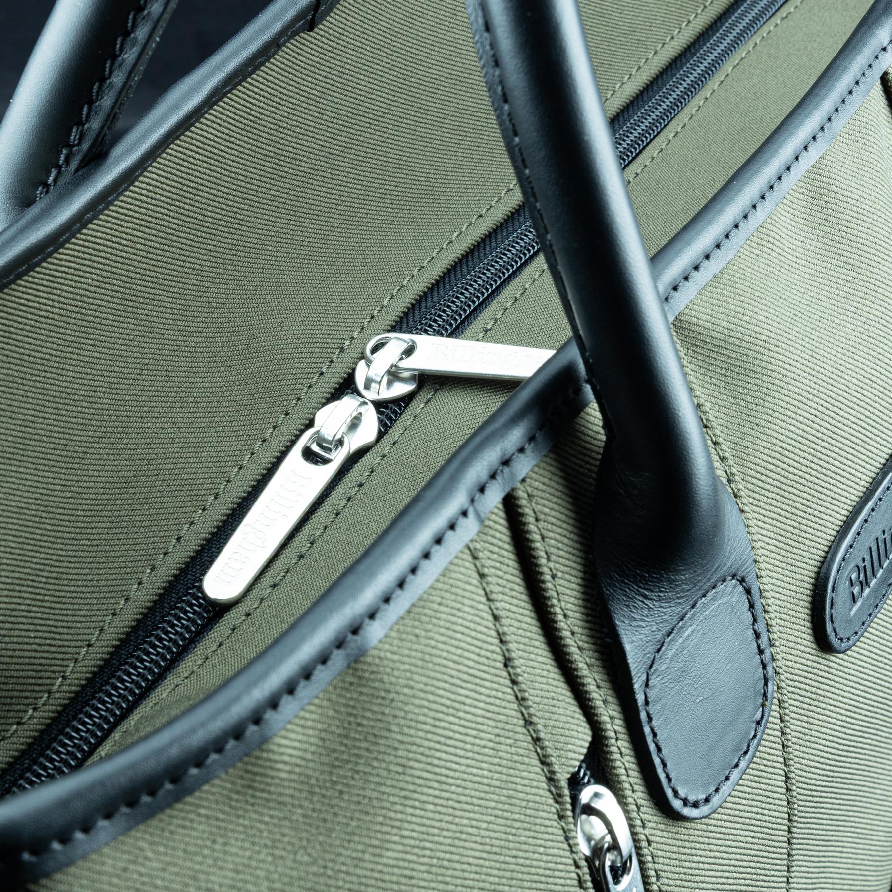 Billingham Best Boy Tote Bag - Sage FibreNyte / Black Leather-Totes Bags-Billingham