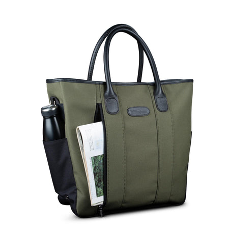 Billingham Best Boy Tote Bag - Sage FibreNyte / Black Leather-Totes Bags-Billingham