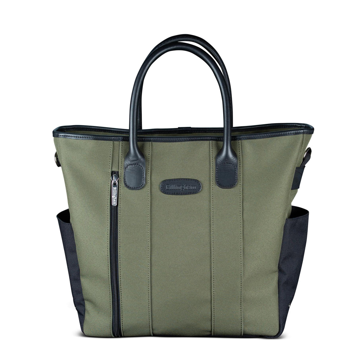 Billingham Best Boy Tote Bag - Sage FibreNyte / Black Leather-Totes Bags-Billingham