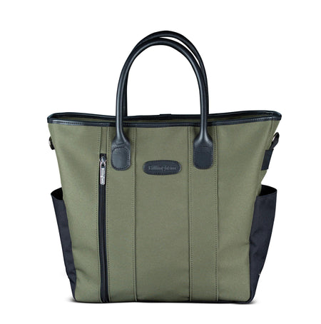 Billingham Best Boy Tote Bag - Sage FibreNyte / Black Leather-Totes Bags-Billingham