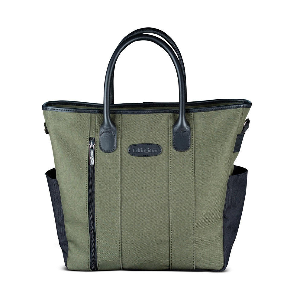 Billingham Best Boy Tote Bag - Sage FibreNyte / Black Leather-Totes Bags-Billingham