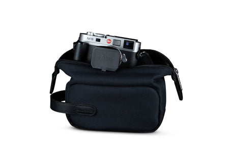 Billingham Capsule 1 Camera Pouch - Black FibreNyte / Black Leather-Camera Pouches-Billingham