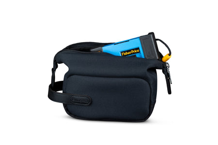 Billingham Capsule 1 Camera Pouch - Black FibreNyte / Black Leather-Camera Pouches-Billingham