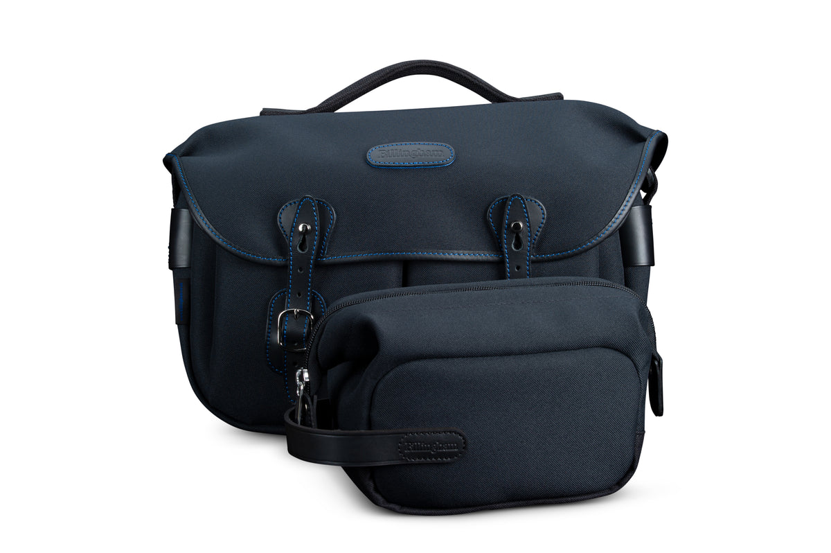 Billingham Capsule 1 Camera Pouch - Black FibreNyte / Black Leather-Camera Pouches-Billingham