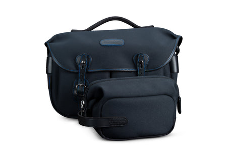 Billingham Capsule 1 Camera Pouch - Black FibreNyte / Black Leather-Camera Pouches-Billingham