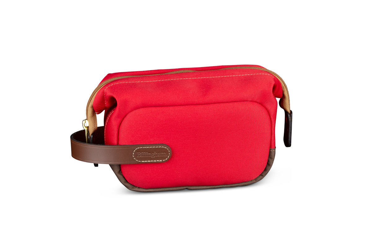 Billingham Capsule 1 Camera Pouch - Burgundy Canvas / Chocolate Leather-Camera Pouches-Billingham