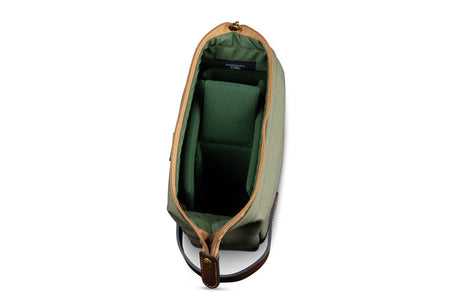 Billingham Capsule 1 Camera Pouch - Sage FibreNyte / Chocolate Leather-Camera Pouches-Kudos Cameras