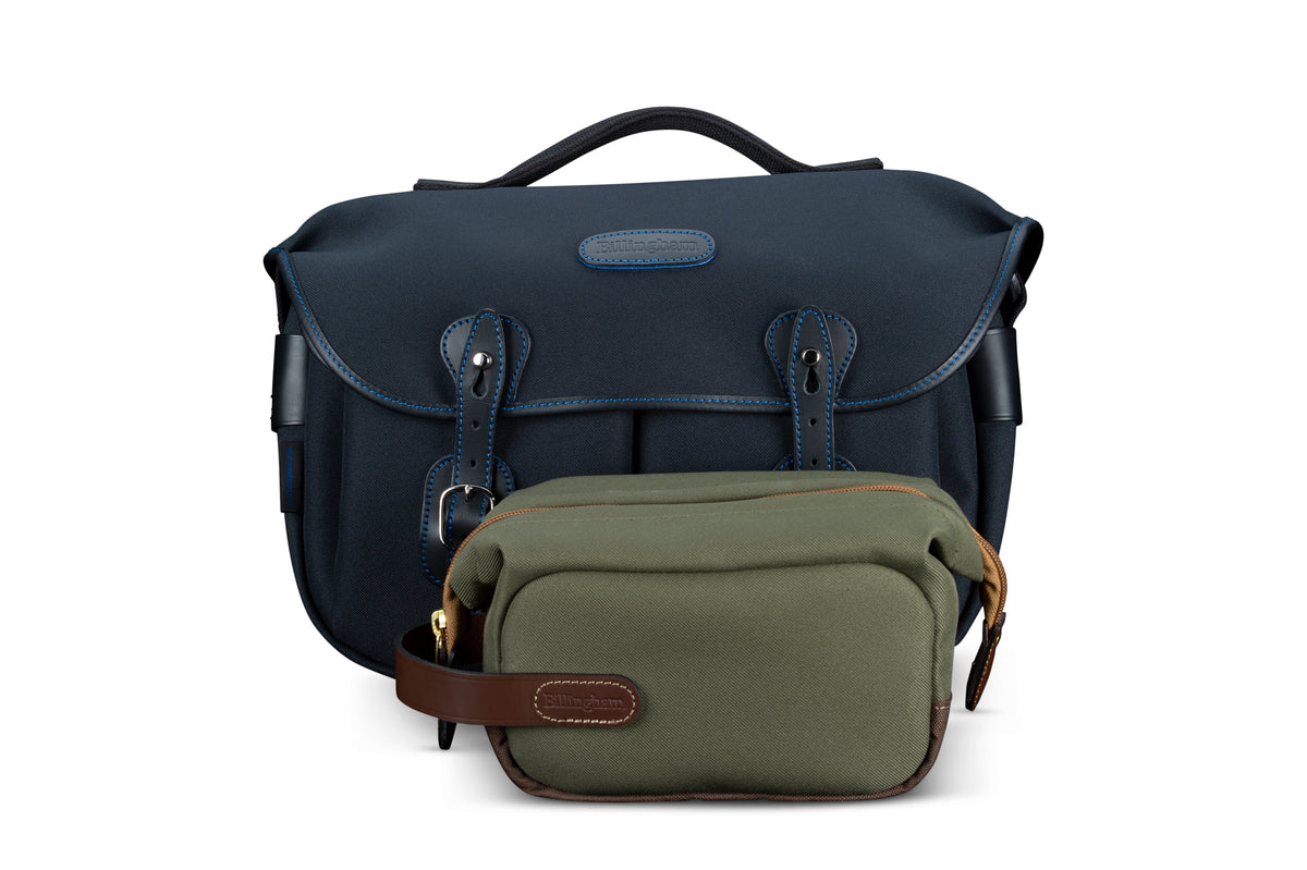 Billingham Capsule 1 Camera Pouch - Sage FibreNyte / Chocolate Leather-Camera Pouches-Billingham