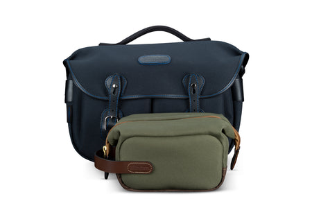 Billingham Capsule 1 Camera Pouch - Sage FibreNyte / Chocolate Leather-Camera Pouches-Billingham