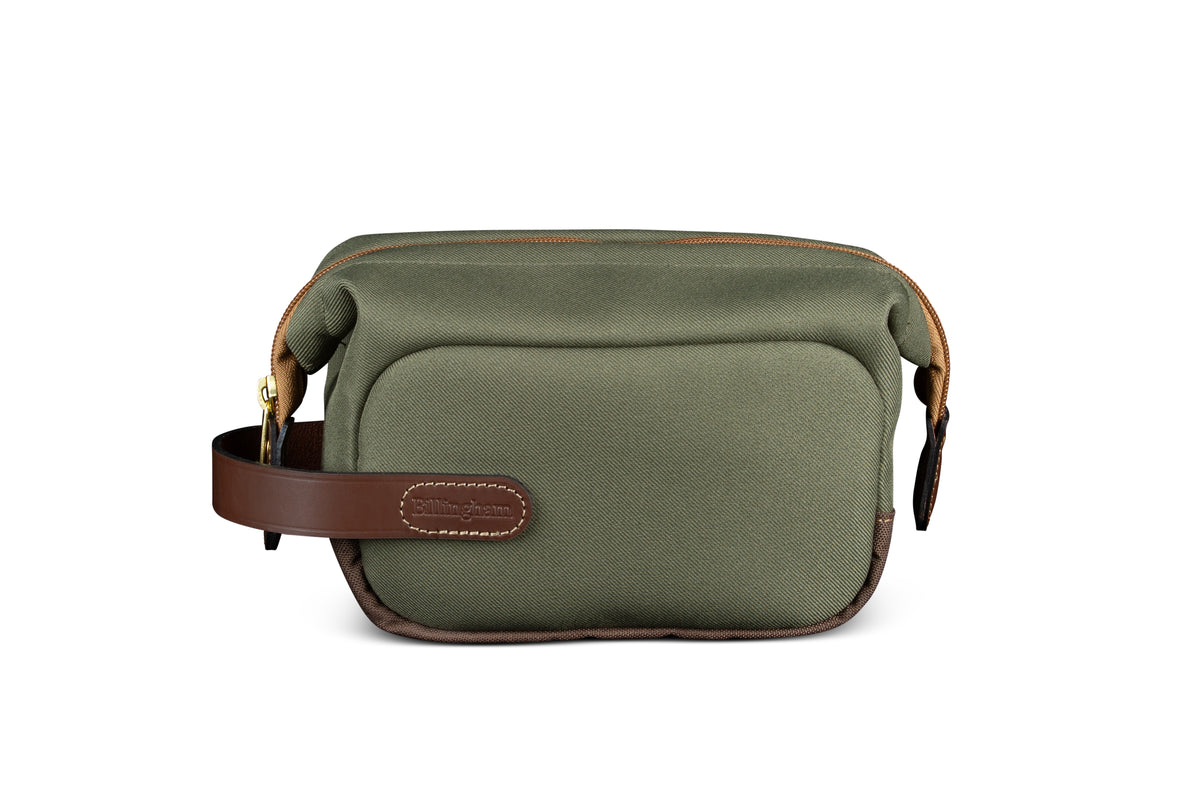 Billingham Capsule 1 Camera Pouch - Sage FibreNyte / Chocolate Leather-Camera Pouches-Billingham