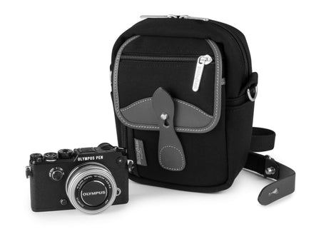 Billingham Compact Stowaway - Black FibreNyte / Red Leather-Camera Bags-Kudos Cameras