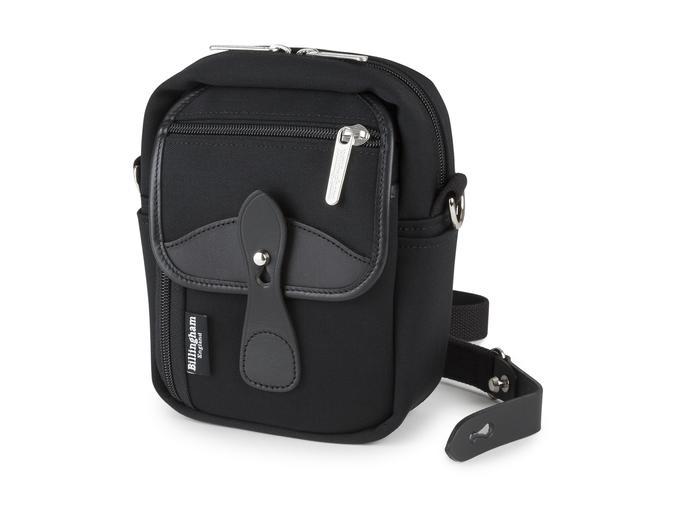 Billingham Compact Stowaway Camera Bag - Black Canvas / Black Leather-Camera Bags-Billingham