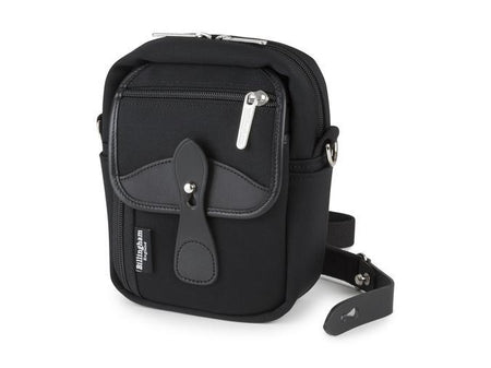 Billingham Compact Stowaway Camera Bag - Black Canvas / Black Leather-Camera Bags-Billingham